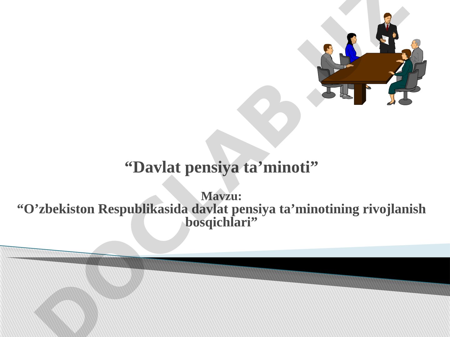 O’zbekiston Respublikasida davlat pensiya ta’minotining rivojlanish bosqichlari