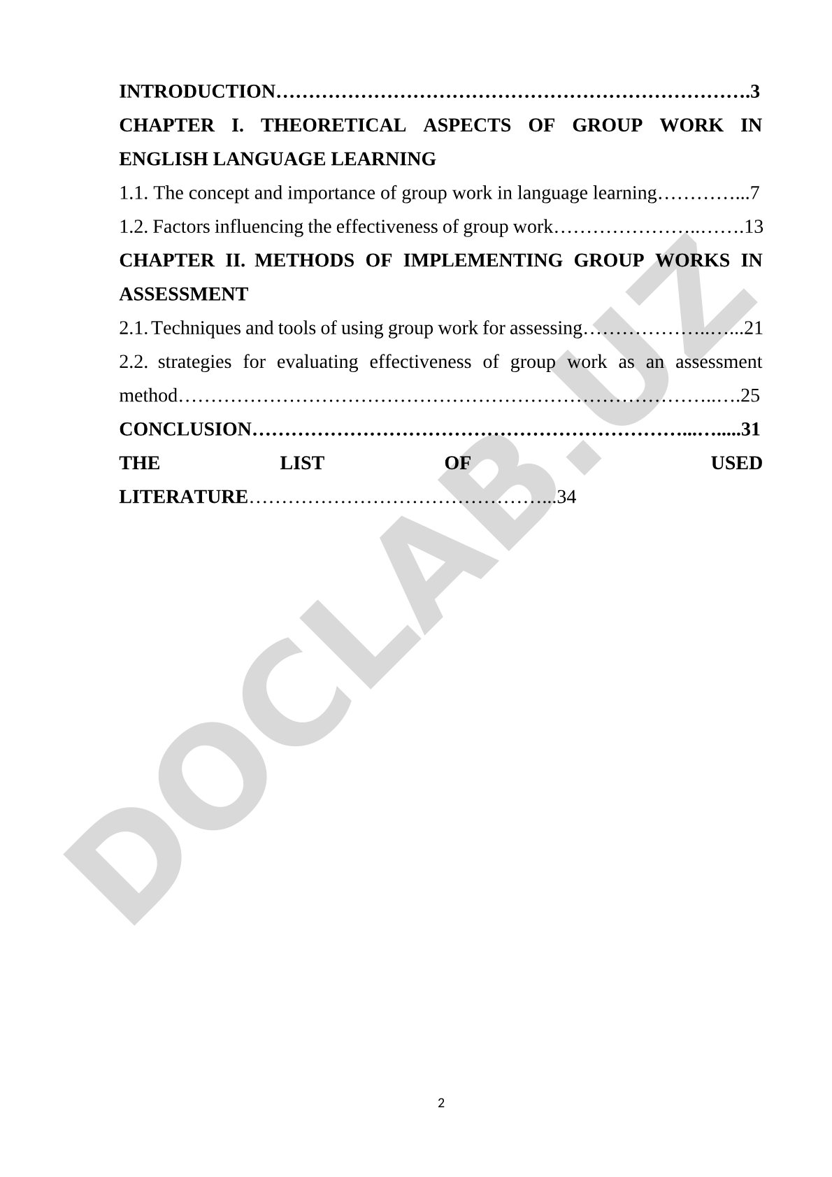 The Effectiveness of Group Work as an Assessment Method in English Language Learning
