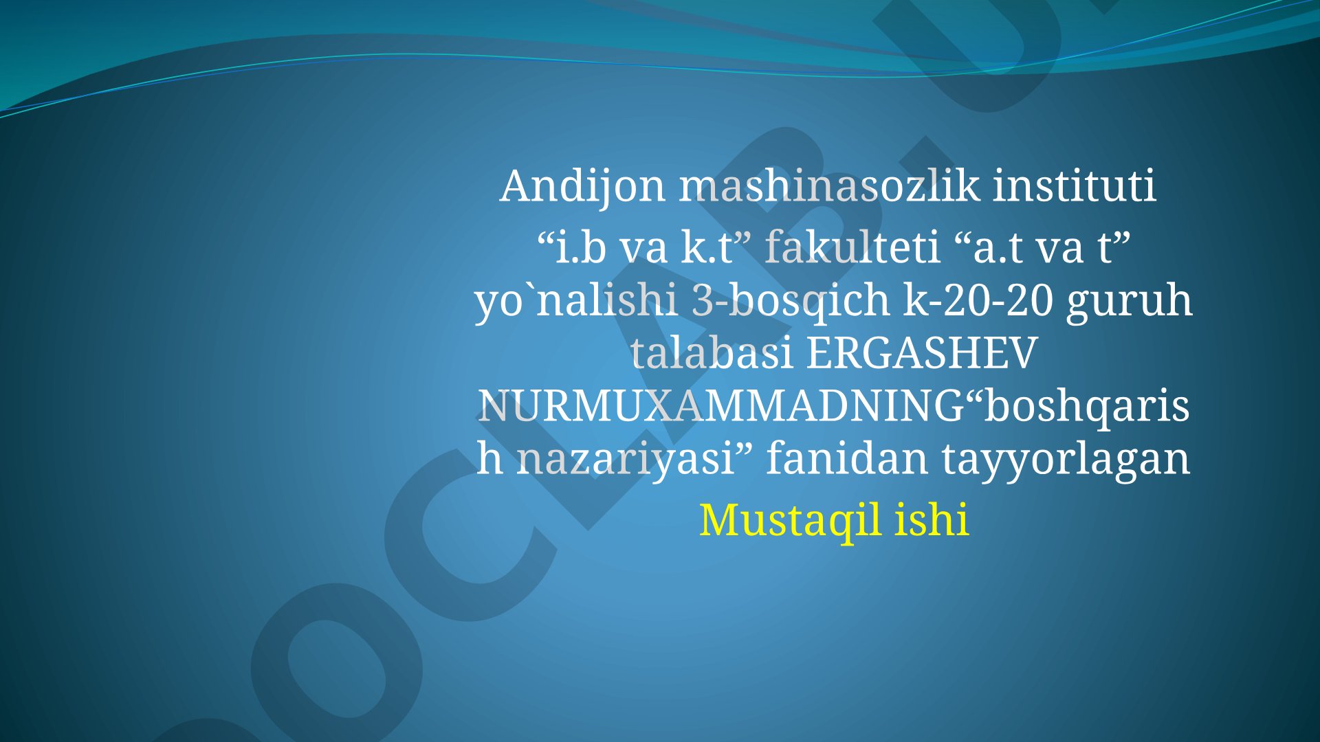 Boshqarish tushunchasi. Inson faoliyatida boshqaruvning o'rni