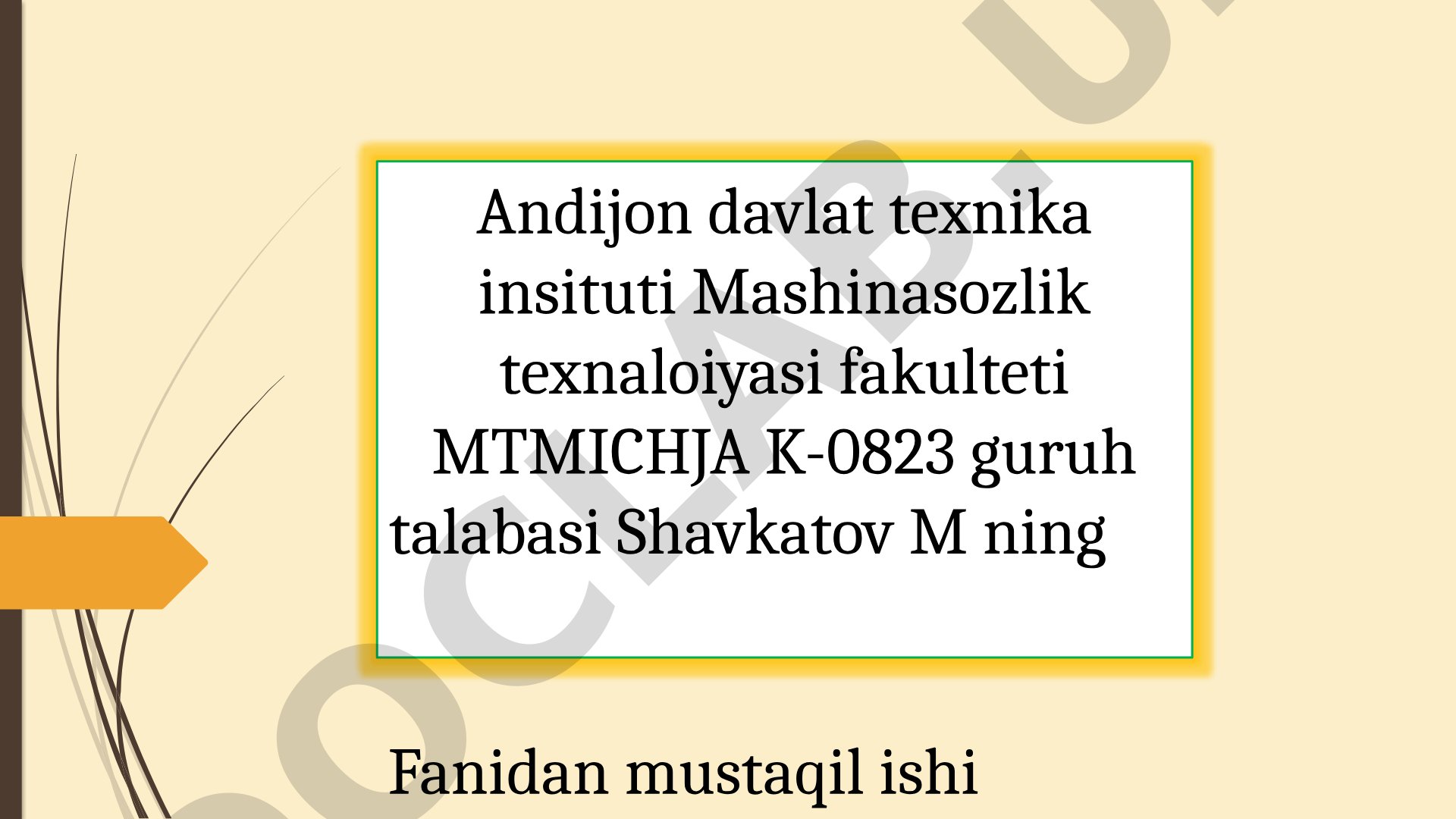 Elektr kimyoviy mehanik ishlov berish jarayonini hususiyatlari
