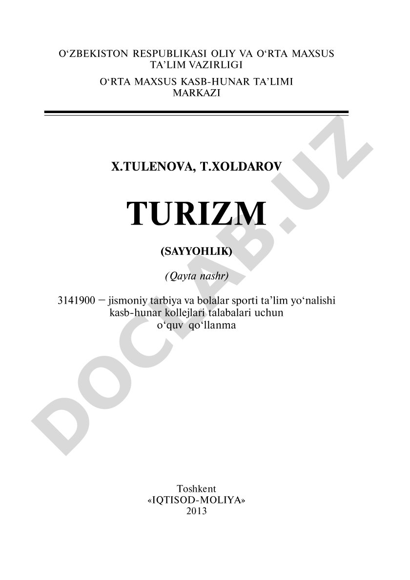 Turizm (Sayyohlik)