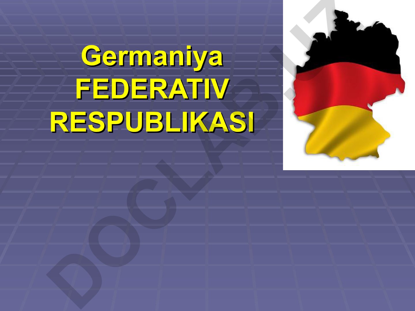 Germaniya Federativ Respublikasining iqtisodiy-siyosiy geografiyasi