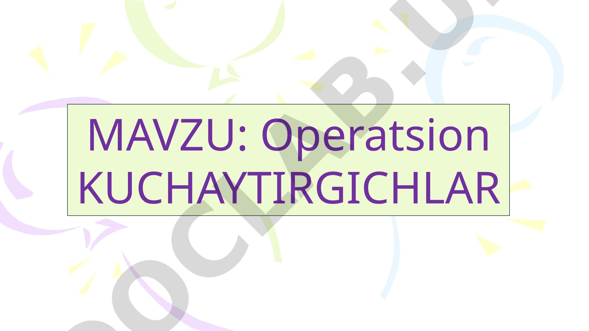 Operatsion kuchaytirgichlar