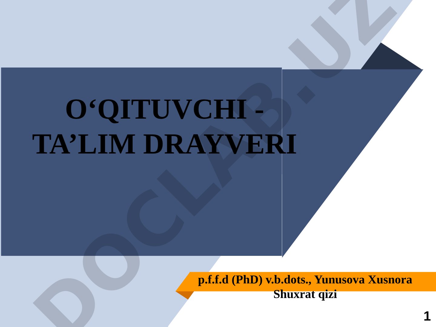 O‘qituvchi - ta’lim drayveri