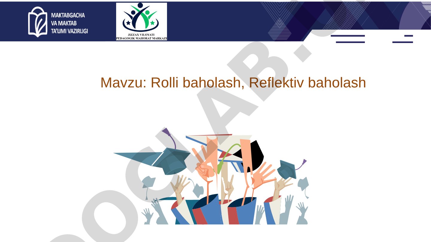 Rolli baholash, Reflektiv baholash