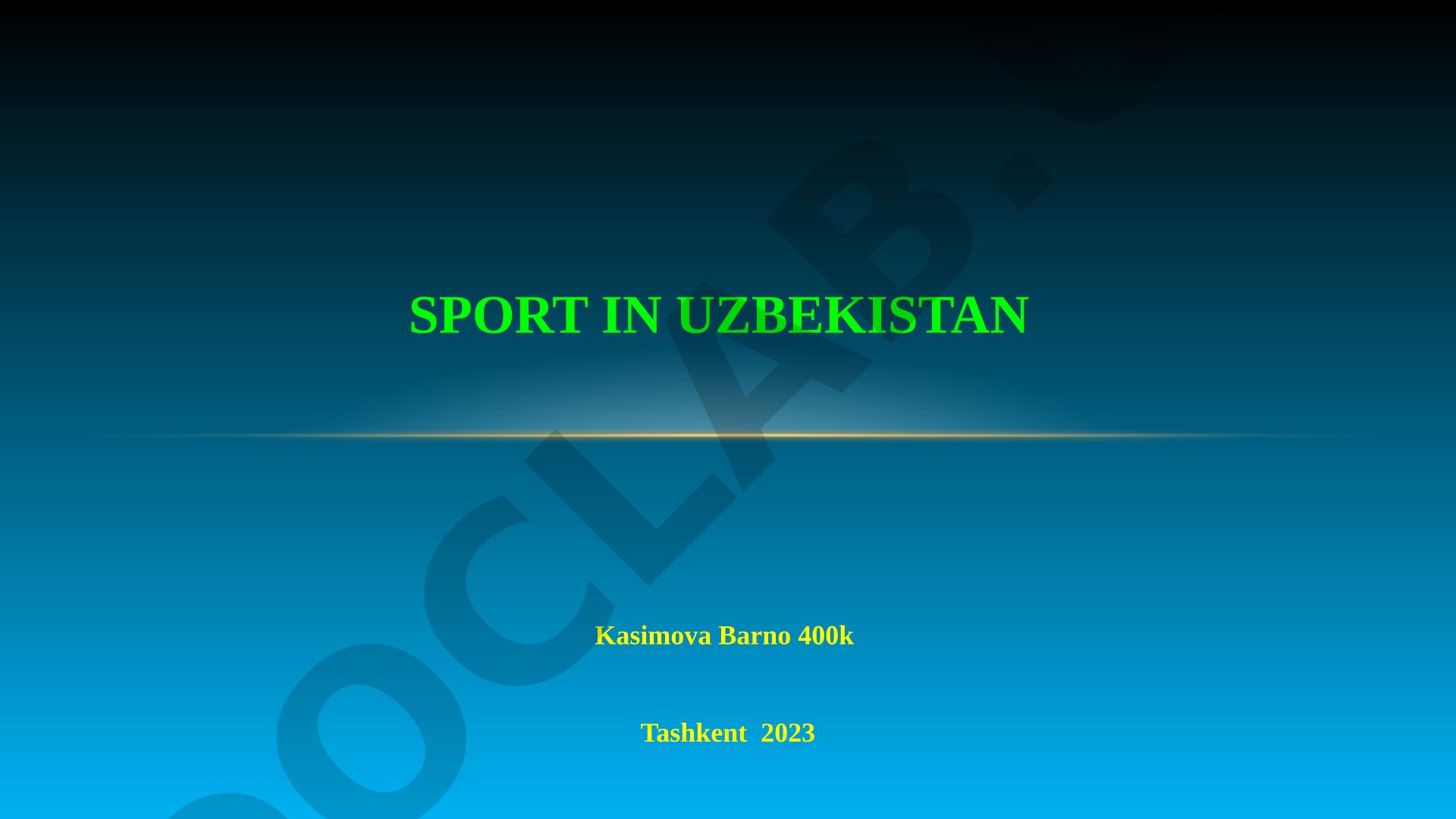 Sport in Uzbekistan: legal framework, NOC, and youth competitions