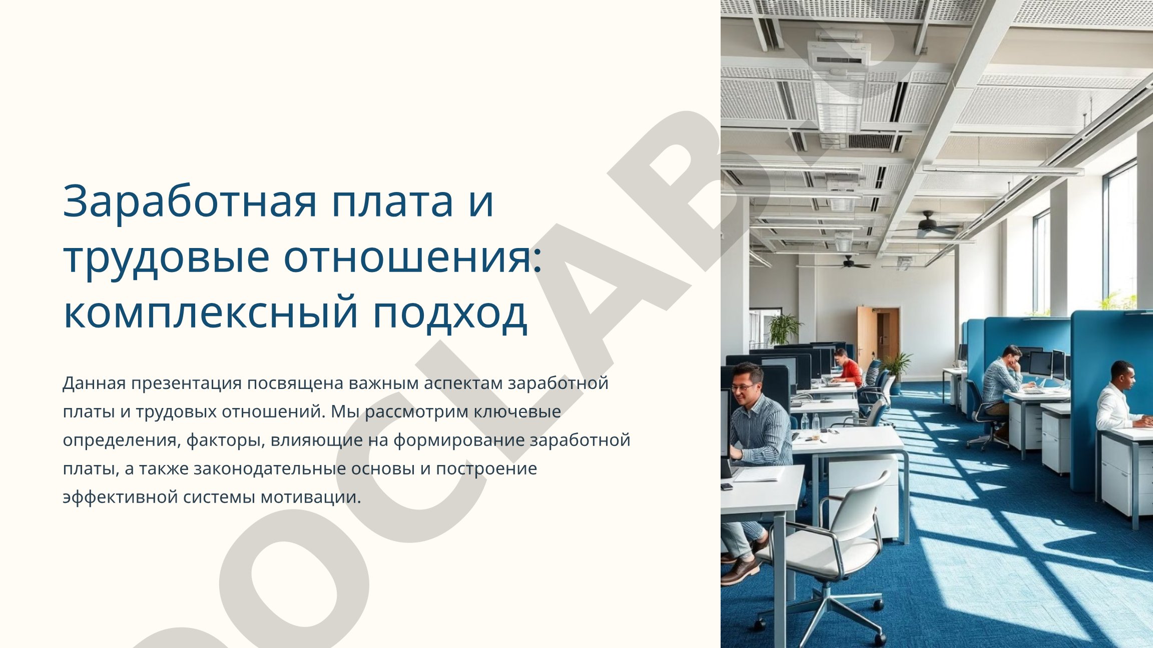 Заработная плата и трудовые отношения: комплексный подход