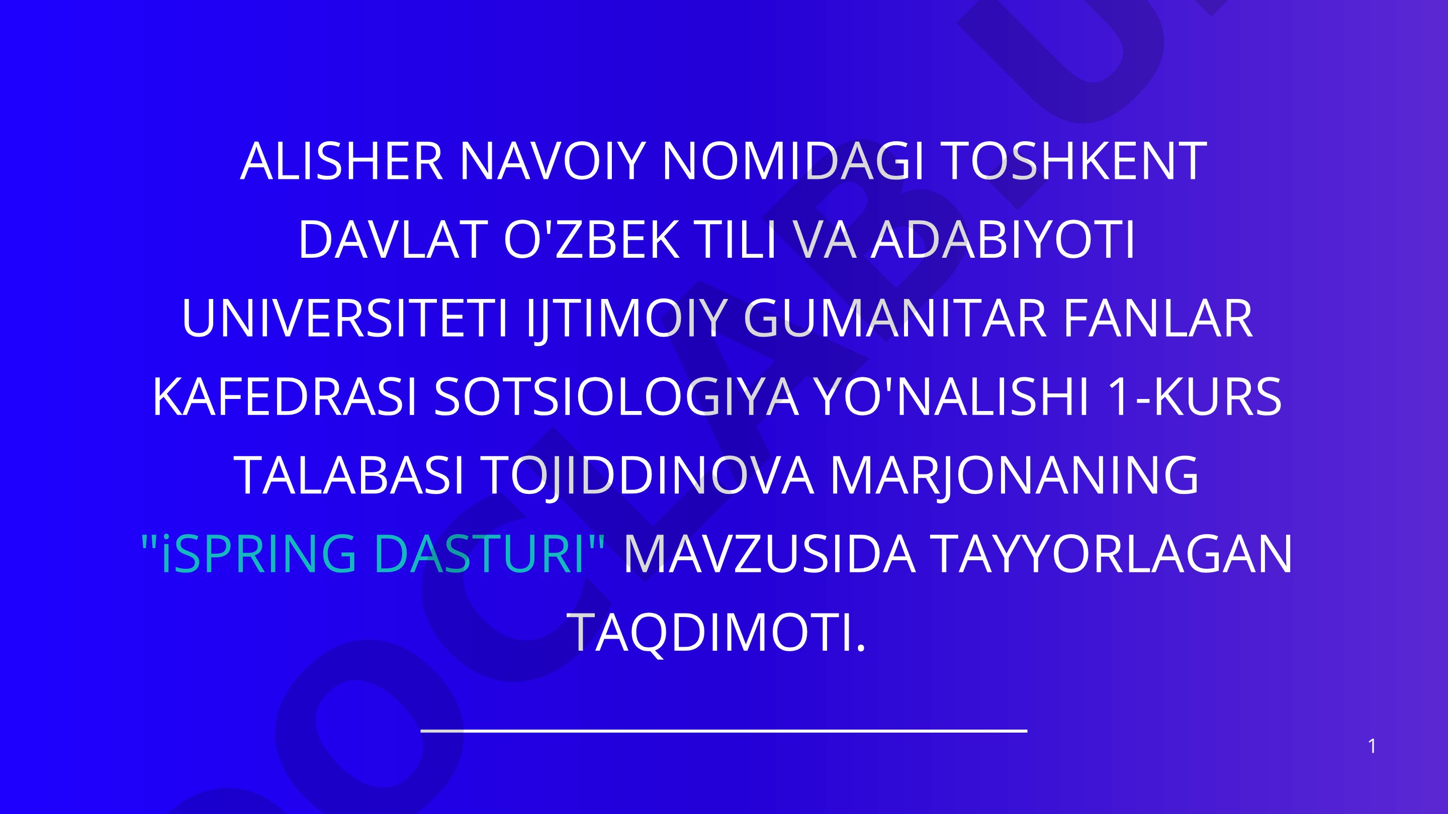 iSpring dasturi haqida taqdimot: imkoniyatlari va tarkibiy qismlari