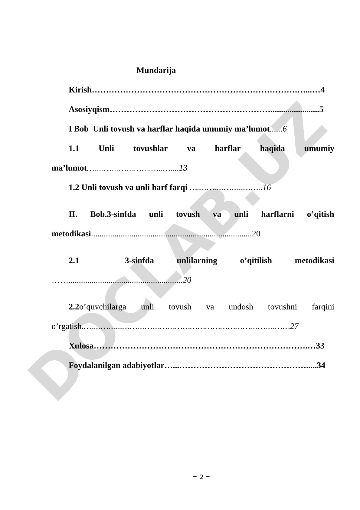 3-SINFDA UNLI TOVUSHLAR VA HARFLARNI O’QITISH METODIKASI