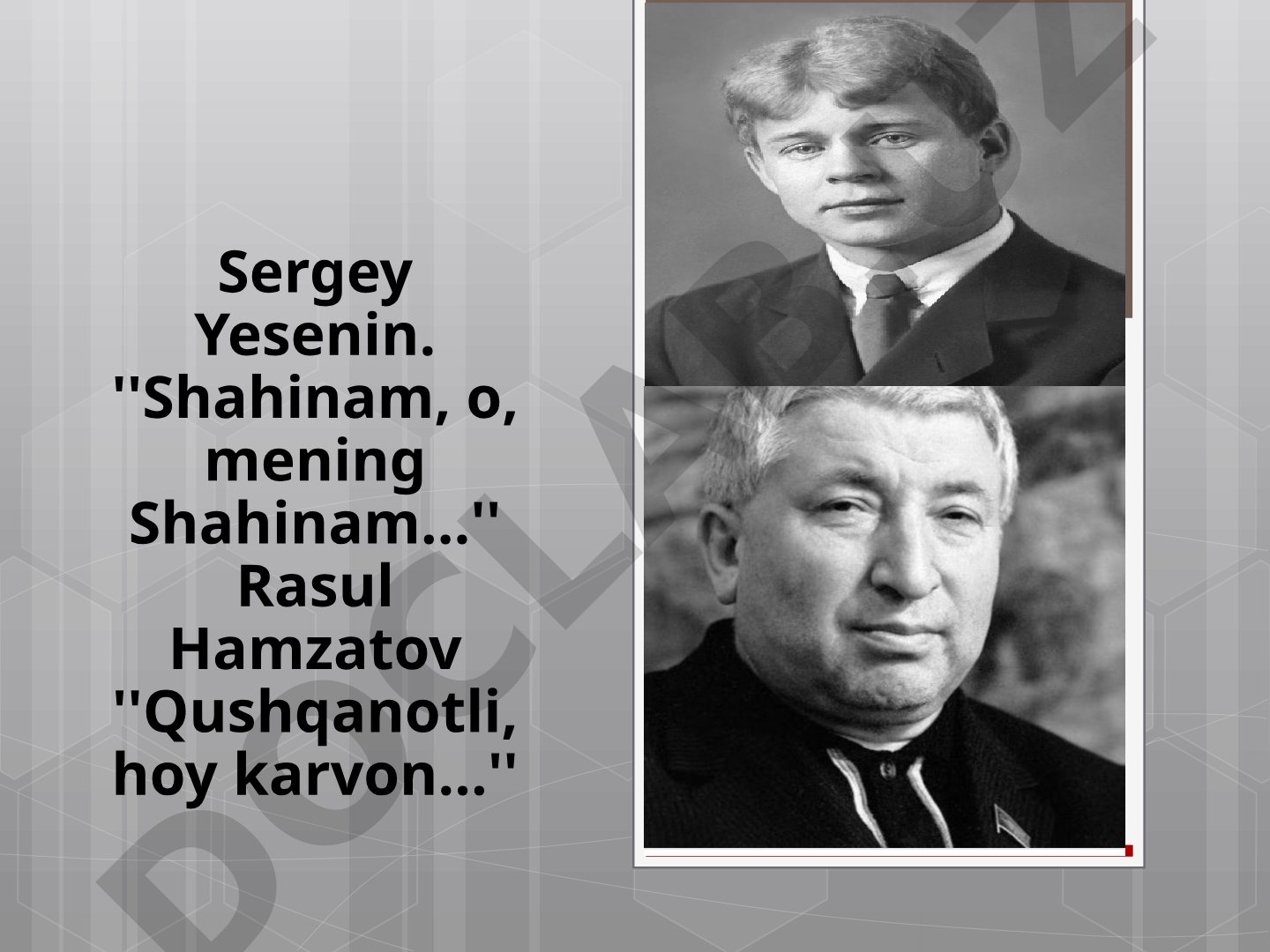 Yesenin va Hamzatov she'rlarida Vatan obrazi