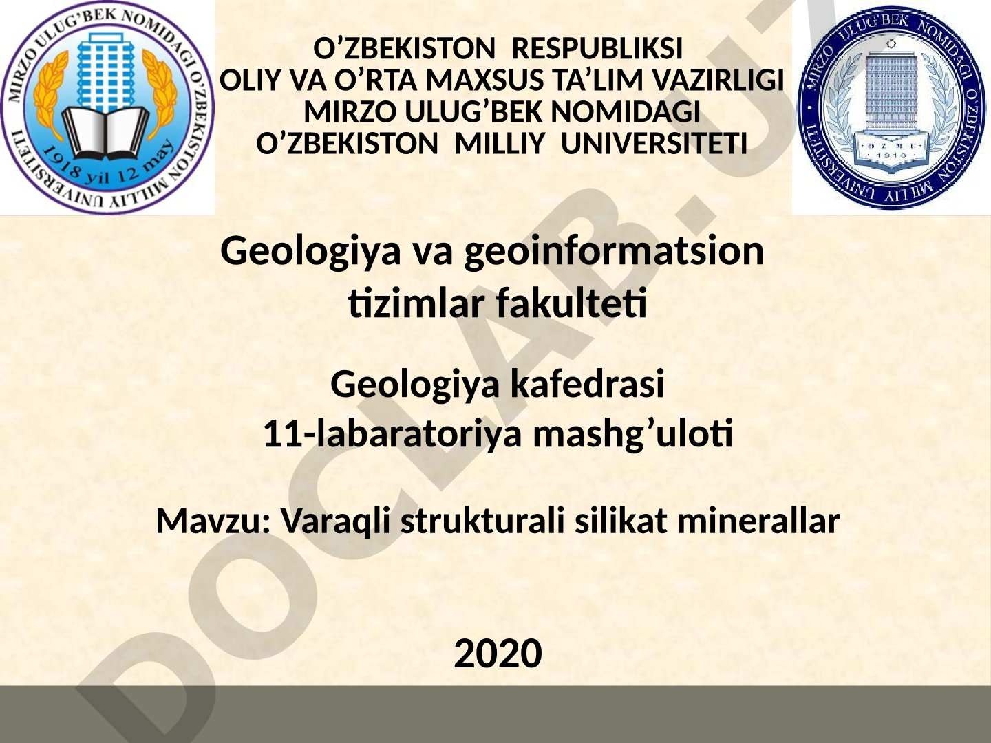 Varaqli strukturali silikat minerallar