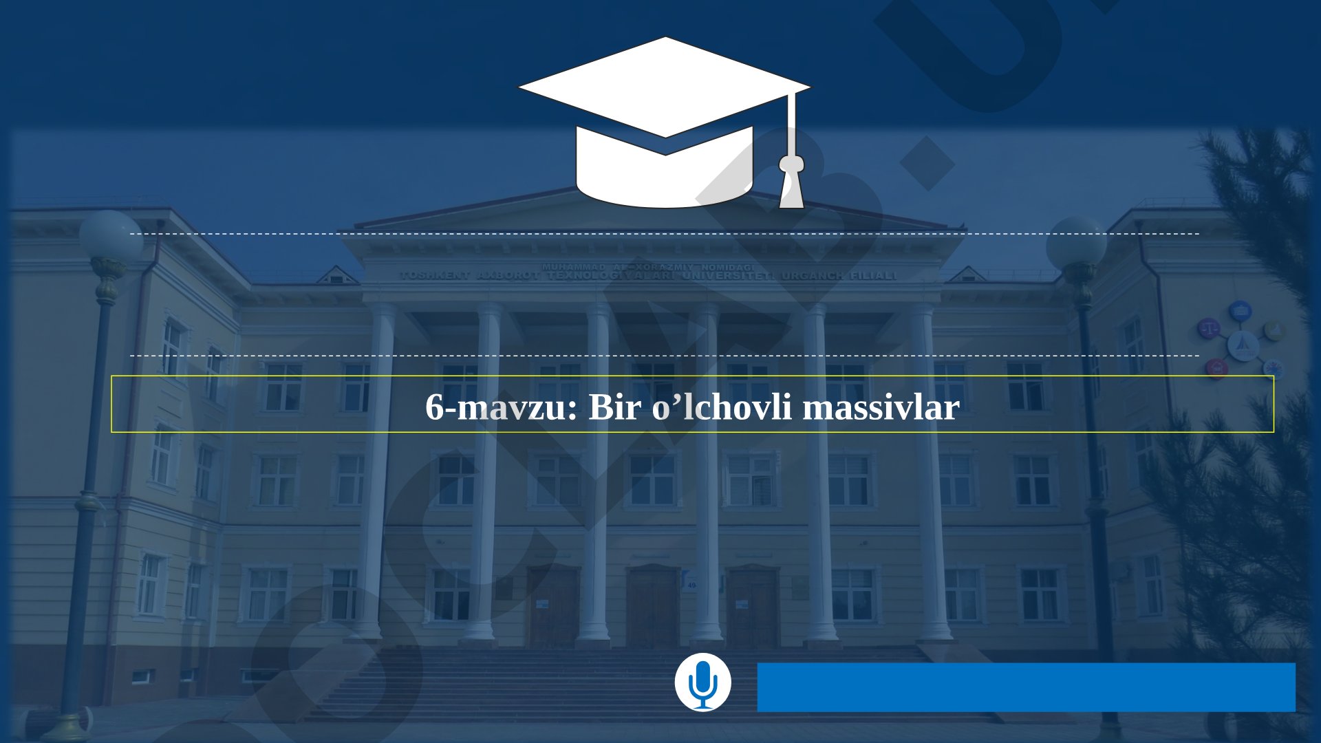 Bir o’lchovli massivlar