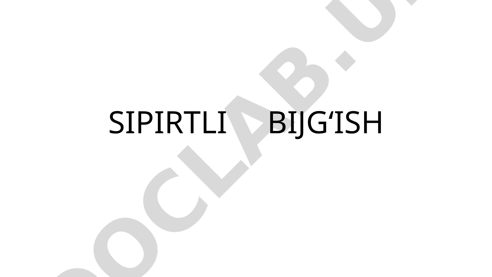 Spirtli bijg'ish