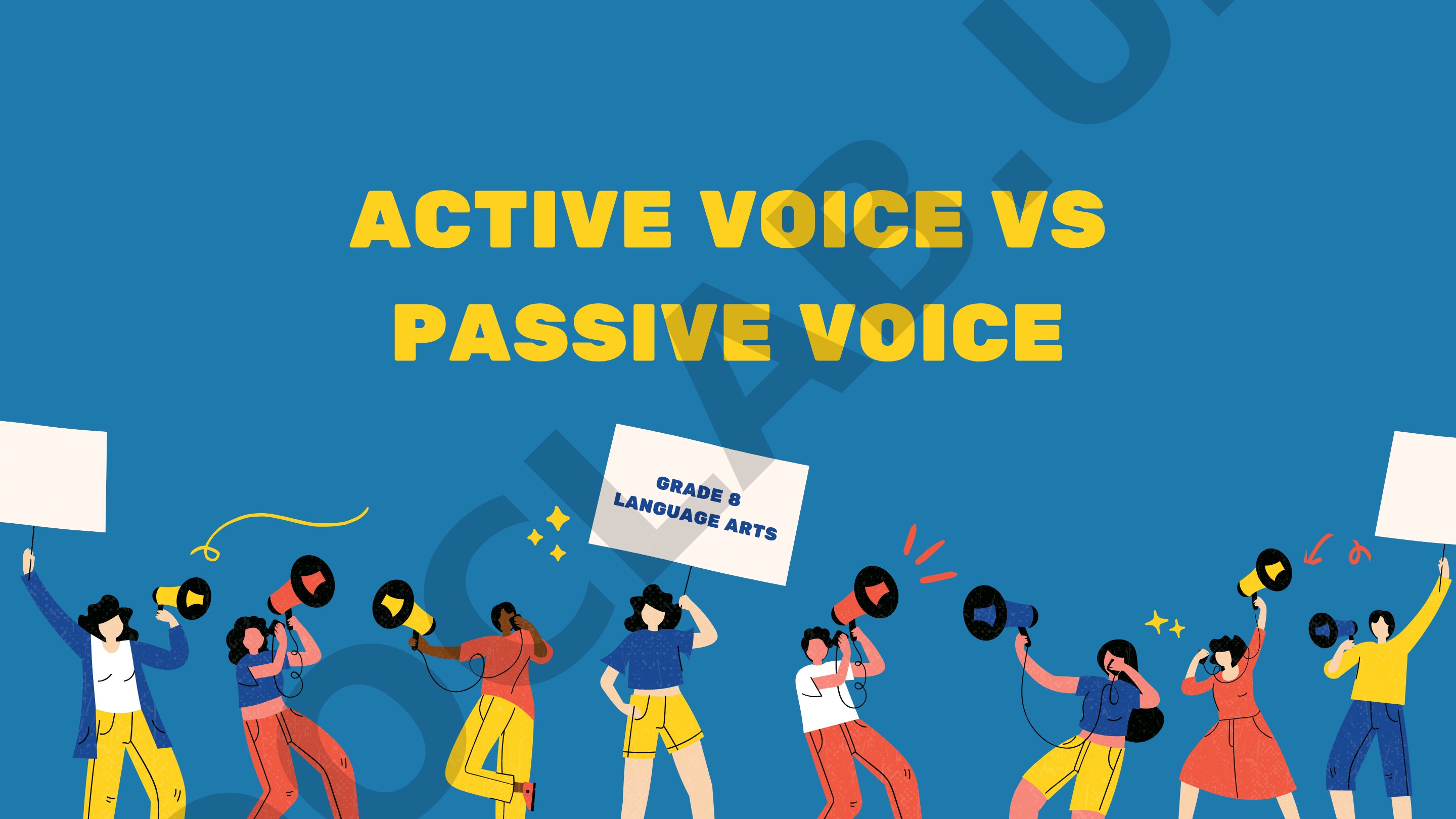 Active voice vs passive voice grade 8 language arts