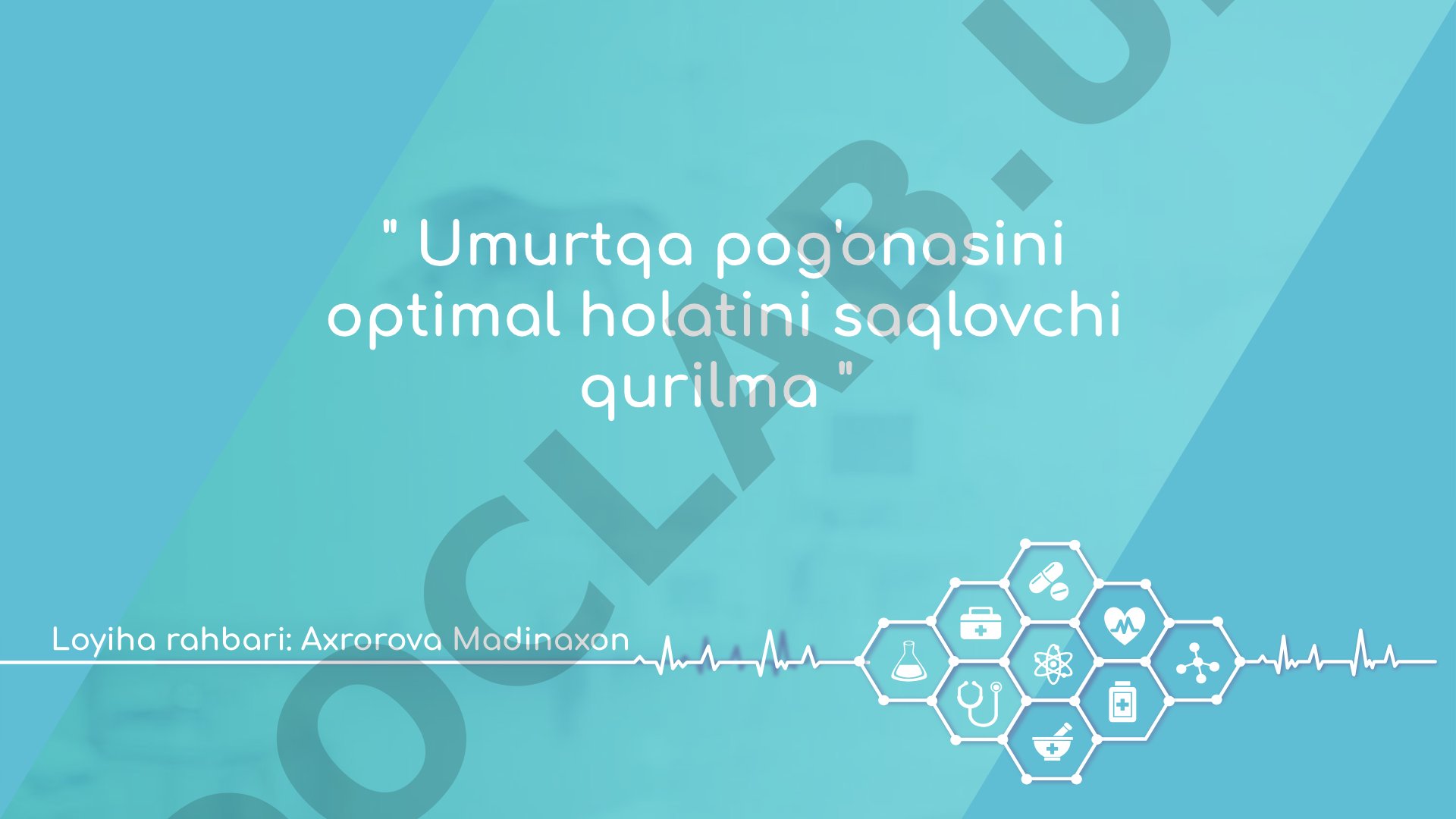 Umurtqa pog'onasini optimal holatini saqlovchi qurilma