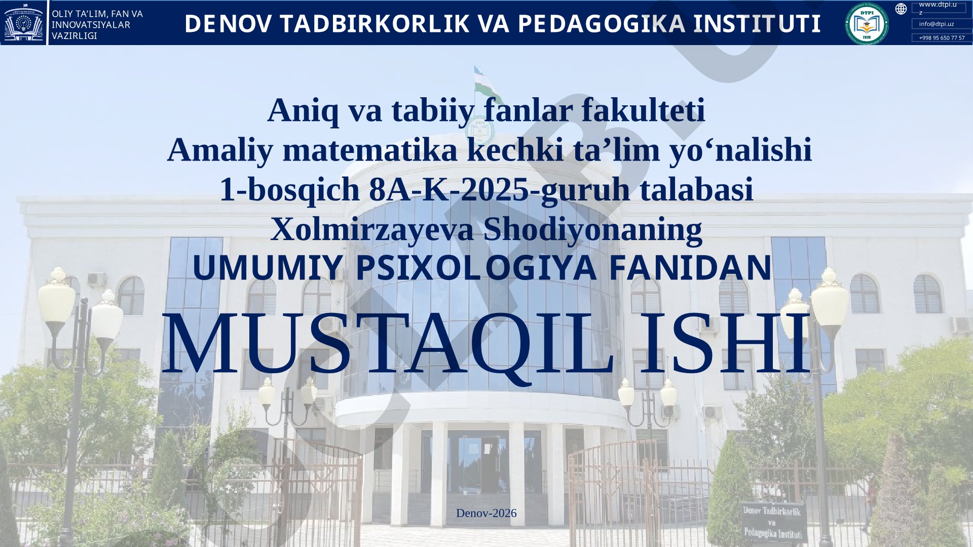 Ilk bolalalik davrining psixik rivojlanish hususiyatlari