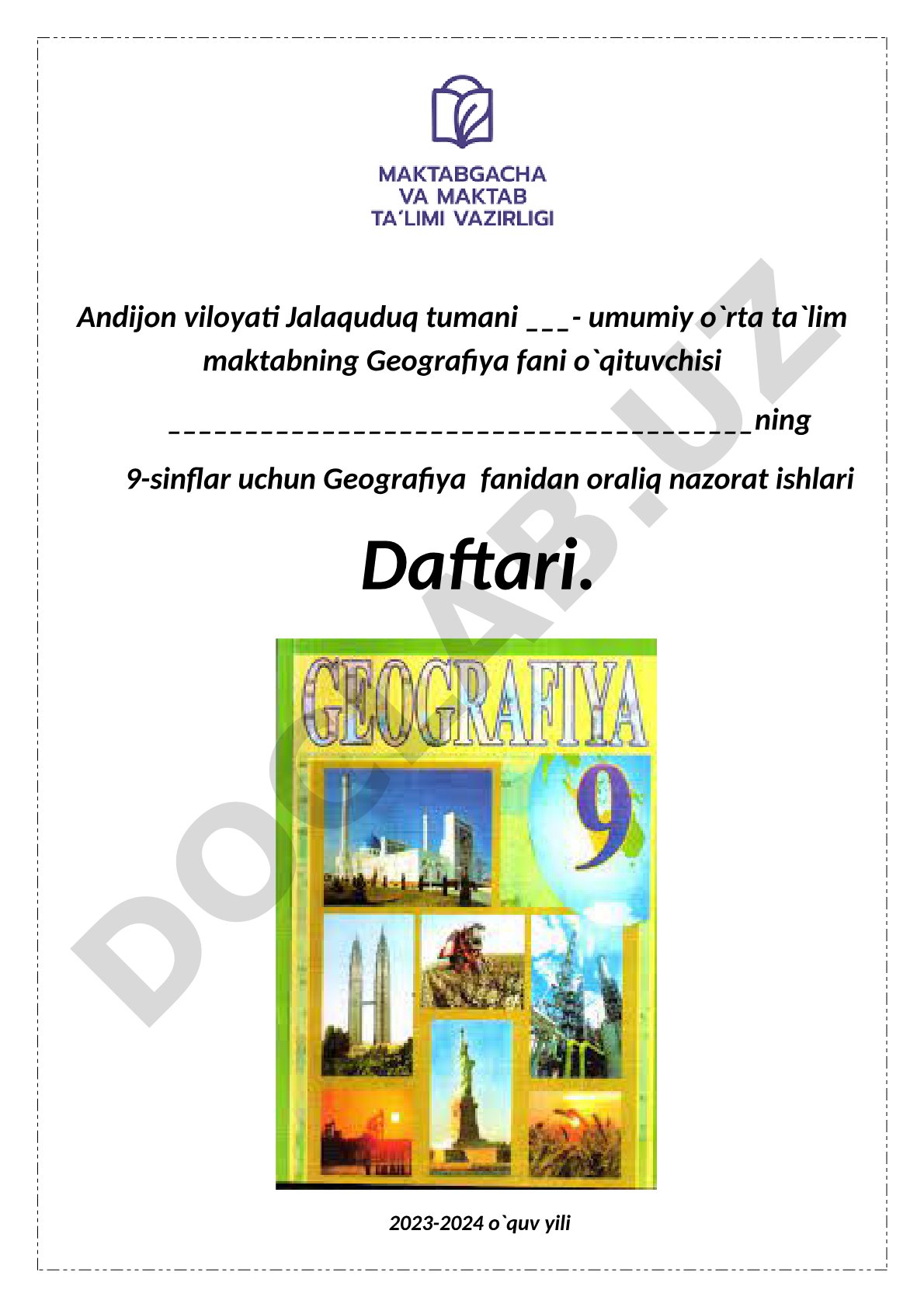 Jahonning siyosiy xaritasi – Zamonaviy ekologik muammolar