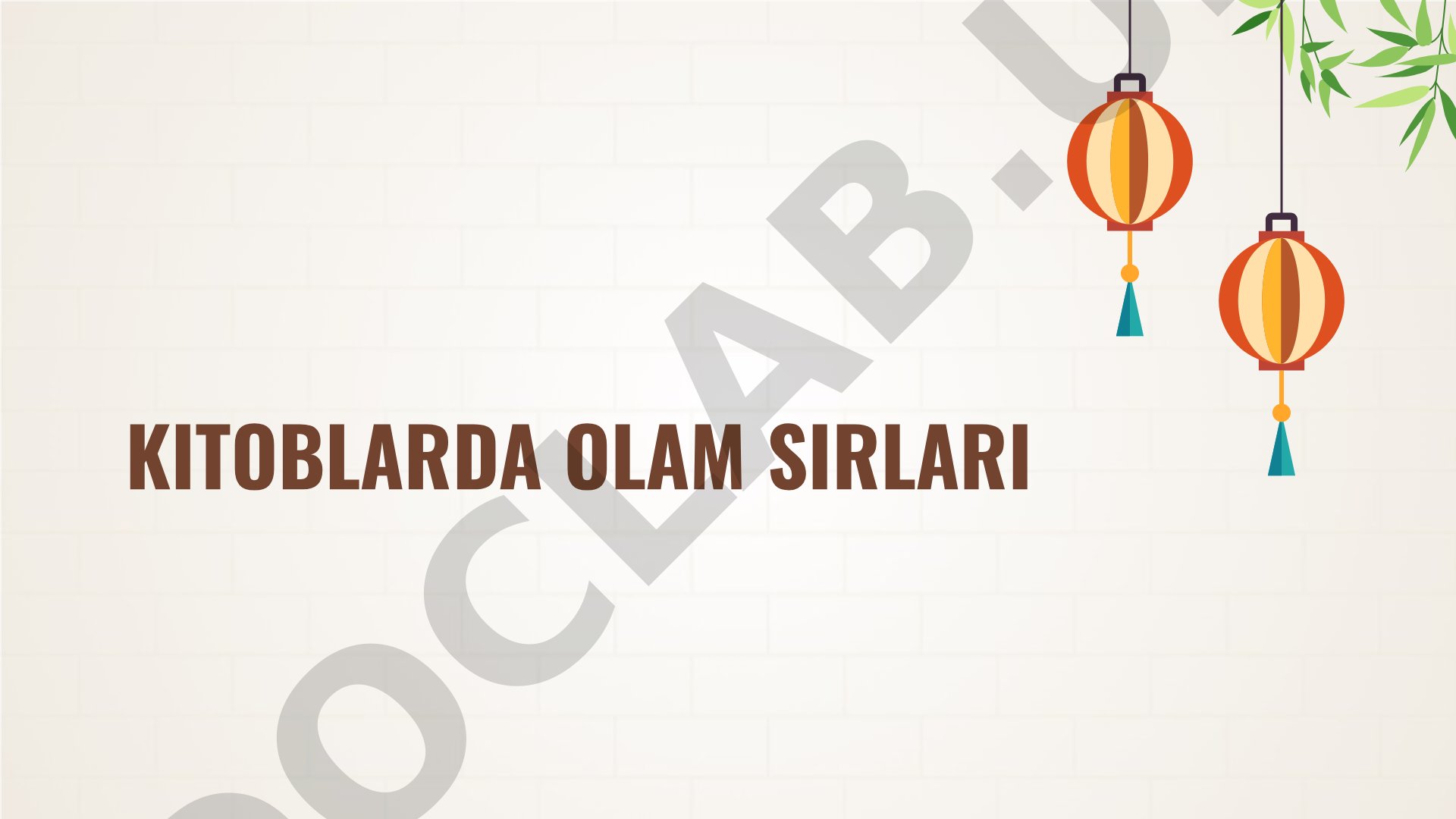 Kitoblarda olam sirlari