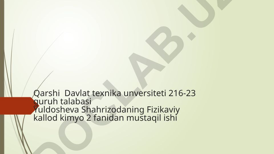Kolloid Dispers Sistemalarning Optik Xossalari va Ularni Tadqiq Qilish Usullari