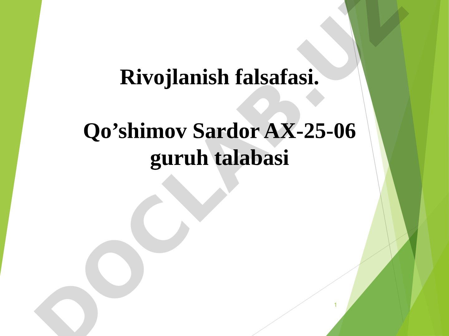 Rivojlanish falsafasi