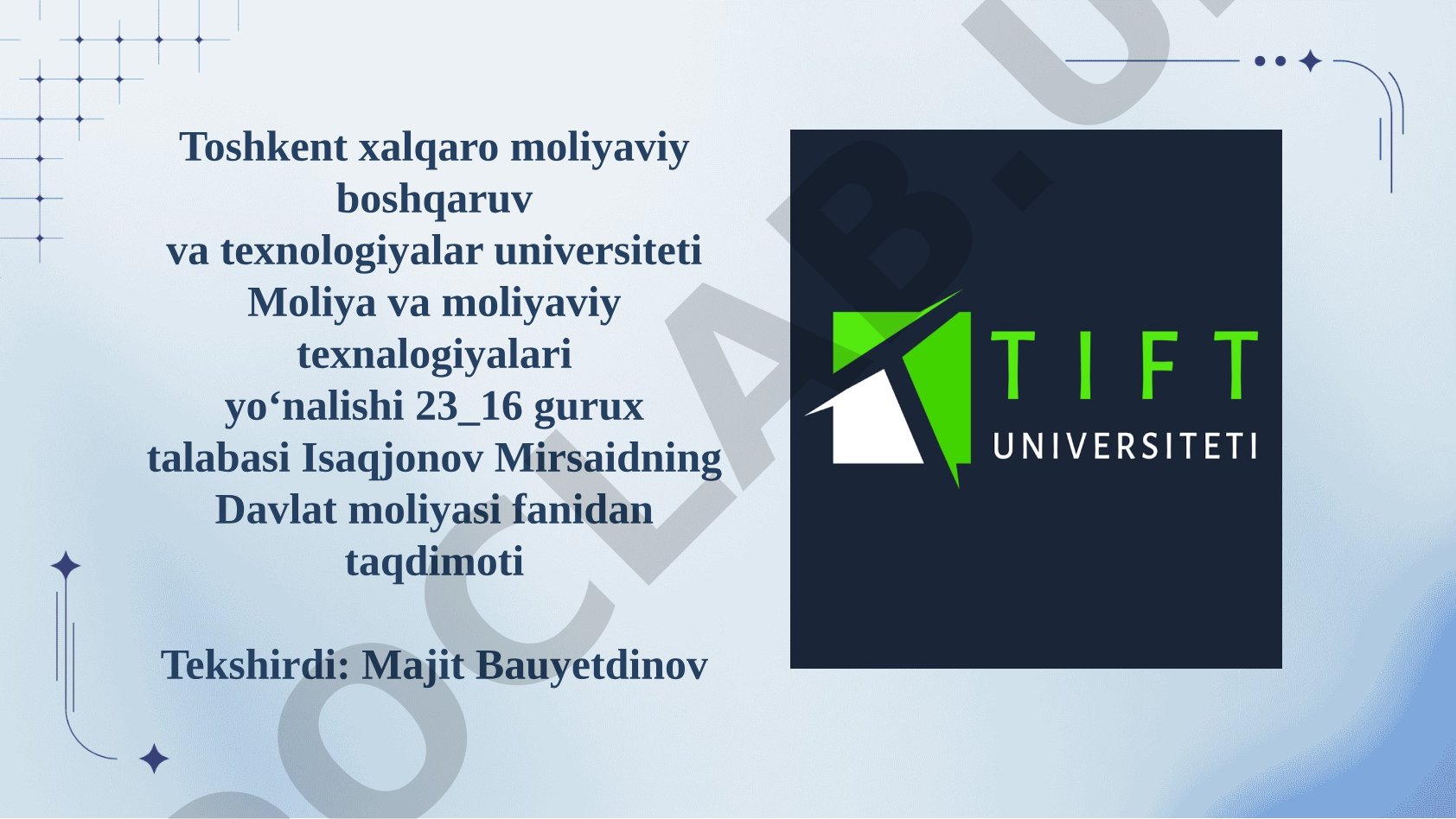 O'zbekiston Respublikasi konsolidatsiyalashgan byudjeti
