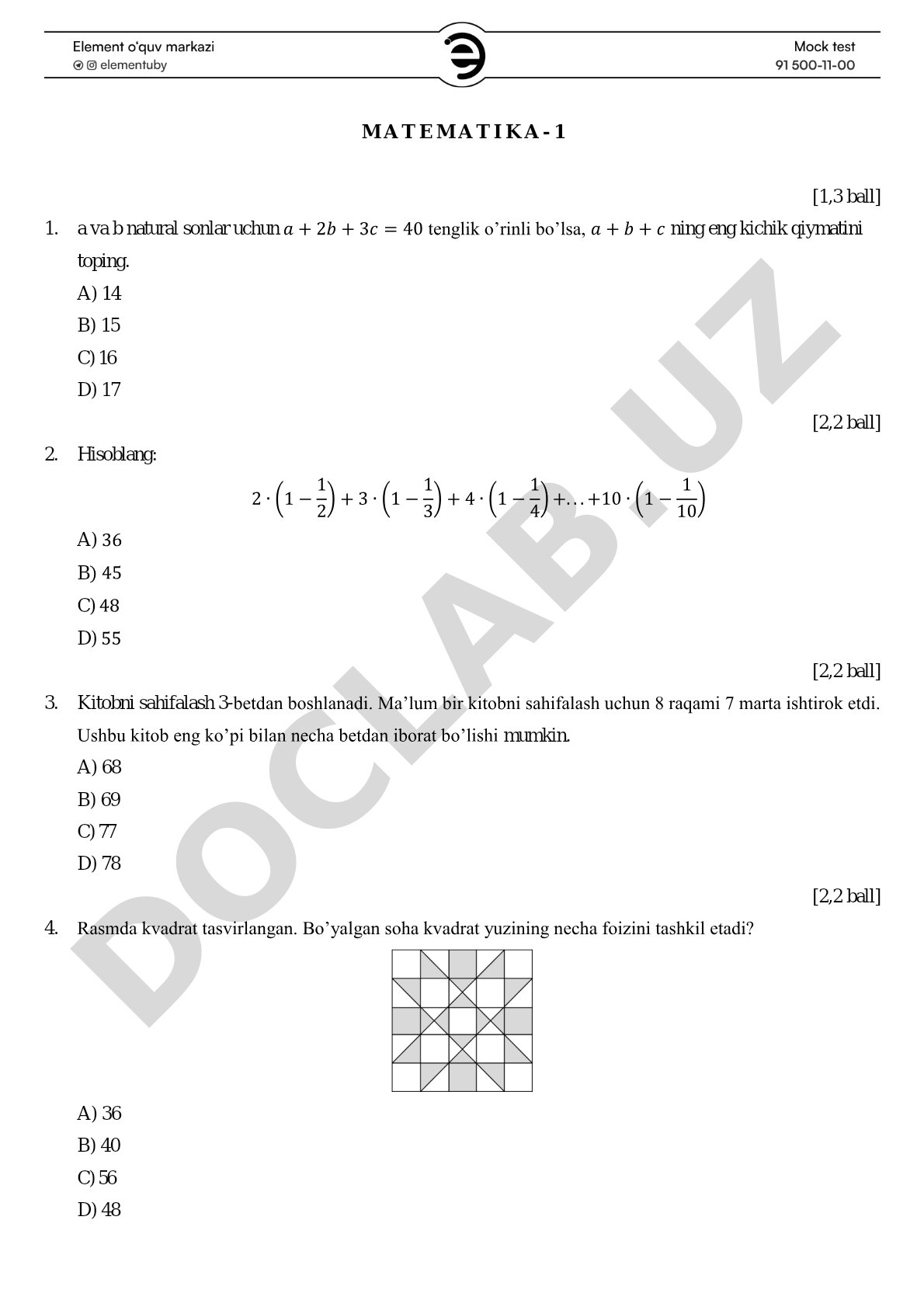 Matematika - 1