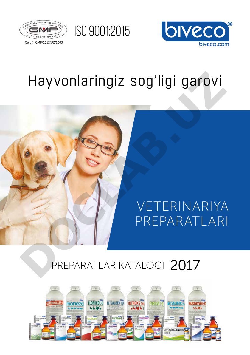 Veterinariya preparatlari katalogi