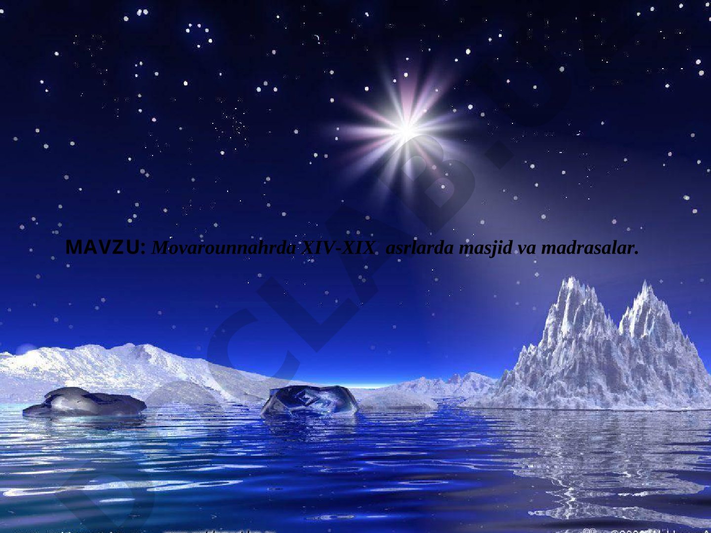 Movarounnahrda XIV-XIX asrlarda masjid va madrasalar