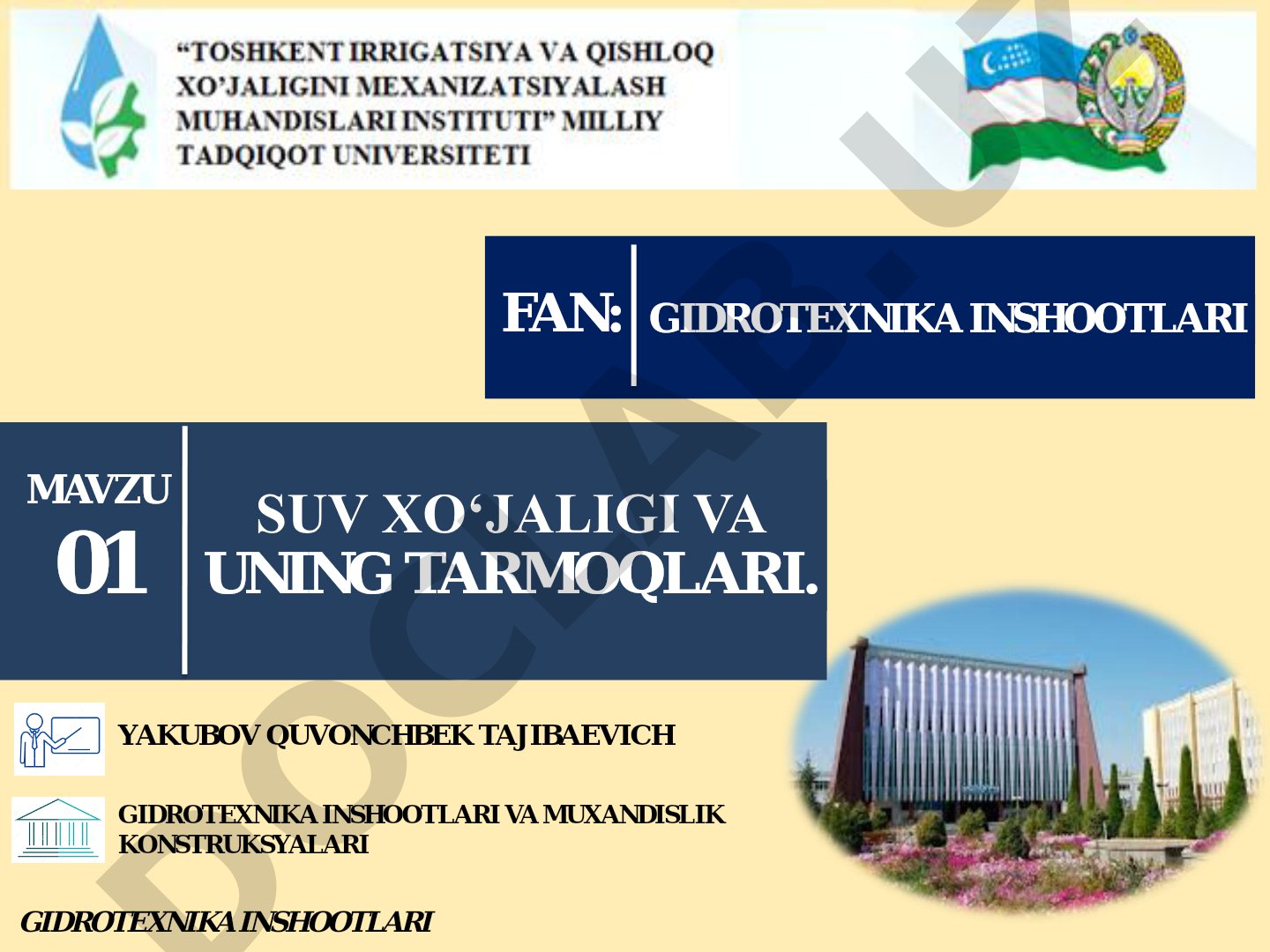 Gidrotexnika inshootlari