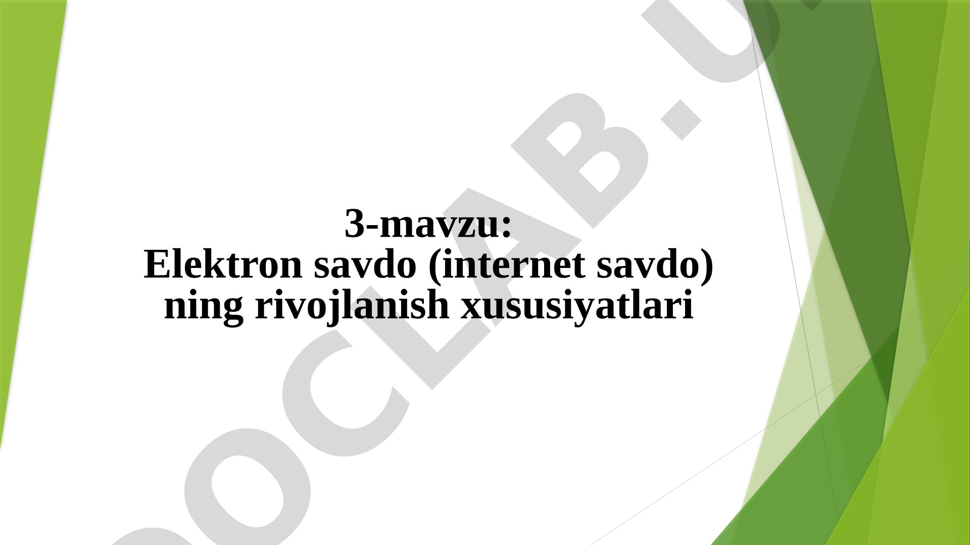 O'zbekistondagi elektron biznes va tijoratning holati