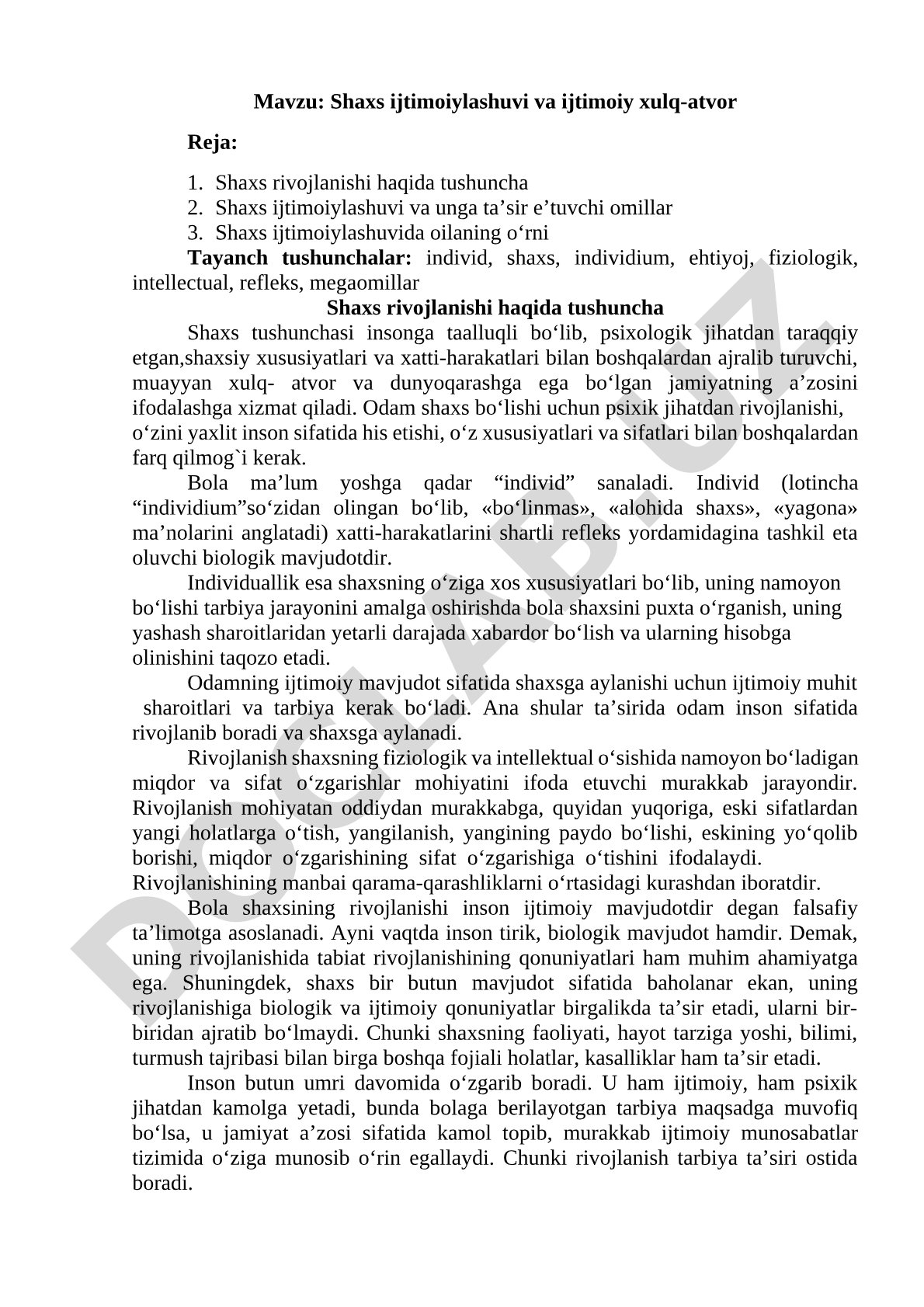 Shaxs ijtimoiylashuvi va ijtimoiy xulq-atvor