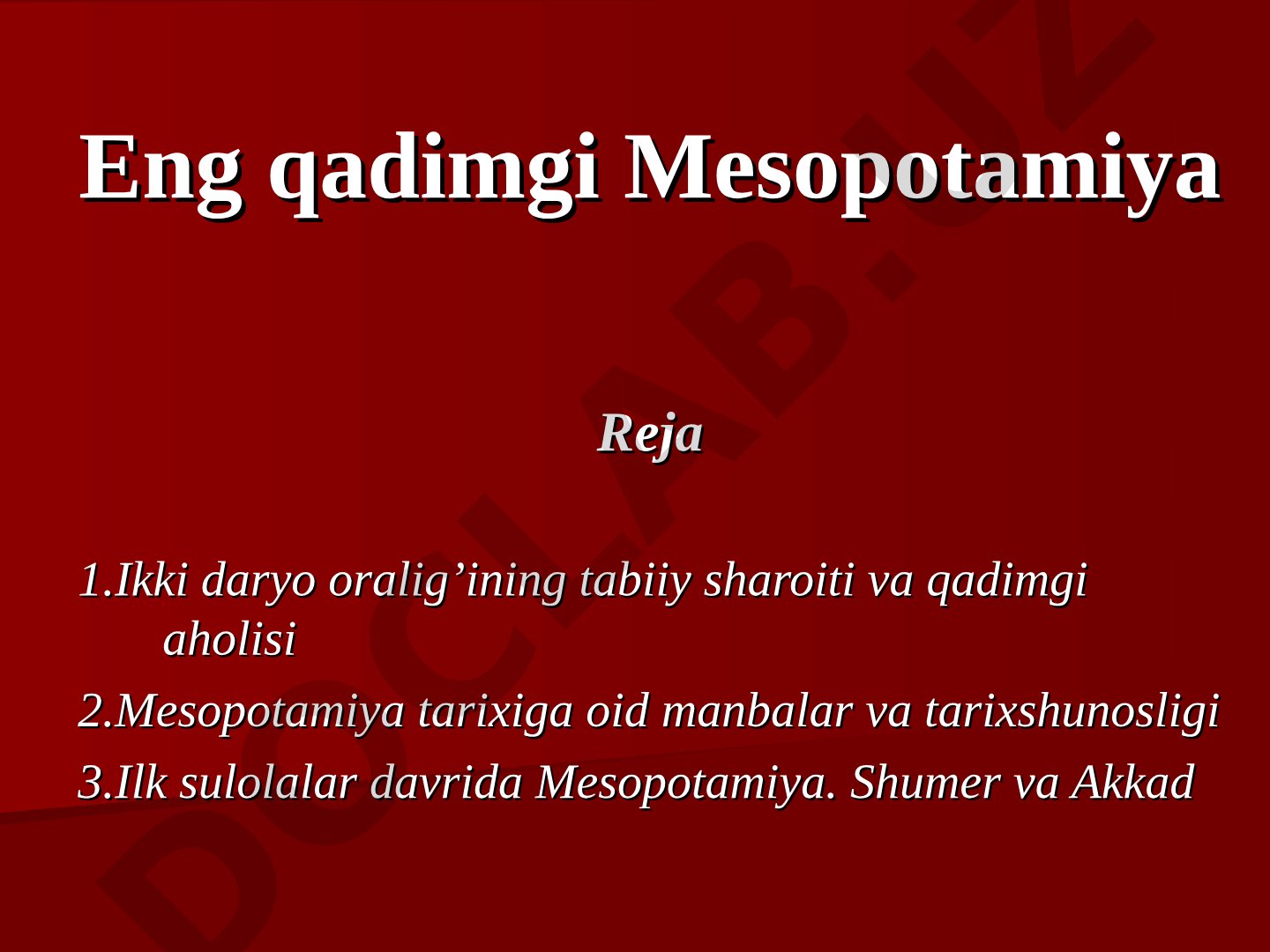 Eng qadimgi Mesopotamiya