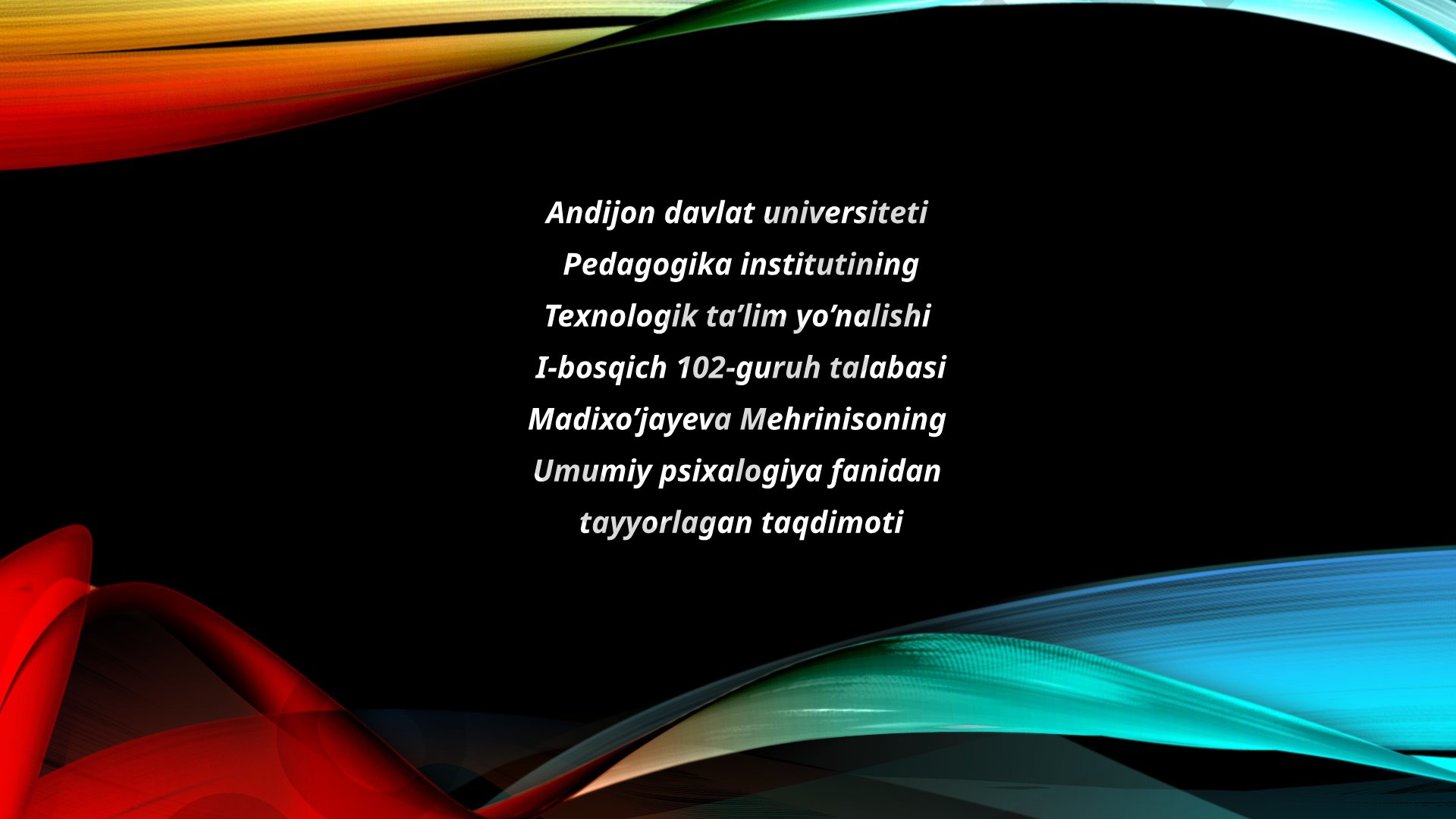 Faoliyat va mativlar haqida tushuncha