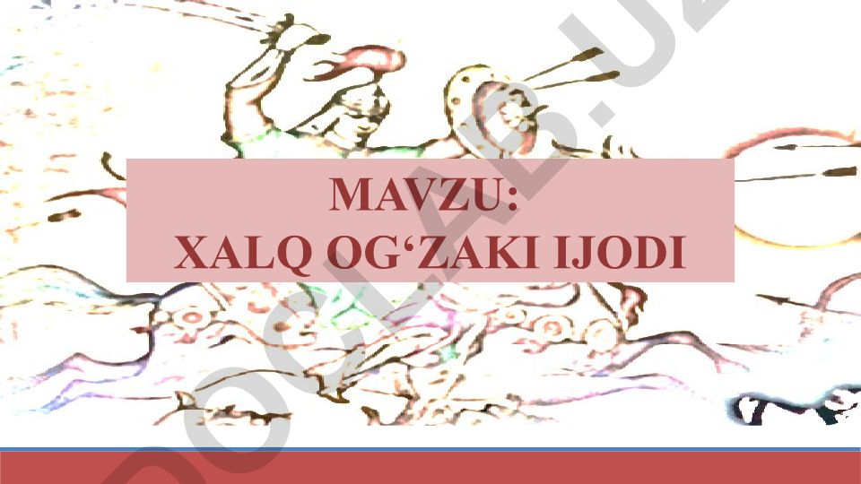 Xalq og‘zaki ijodi