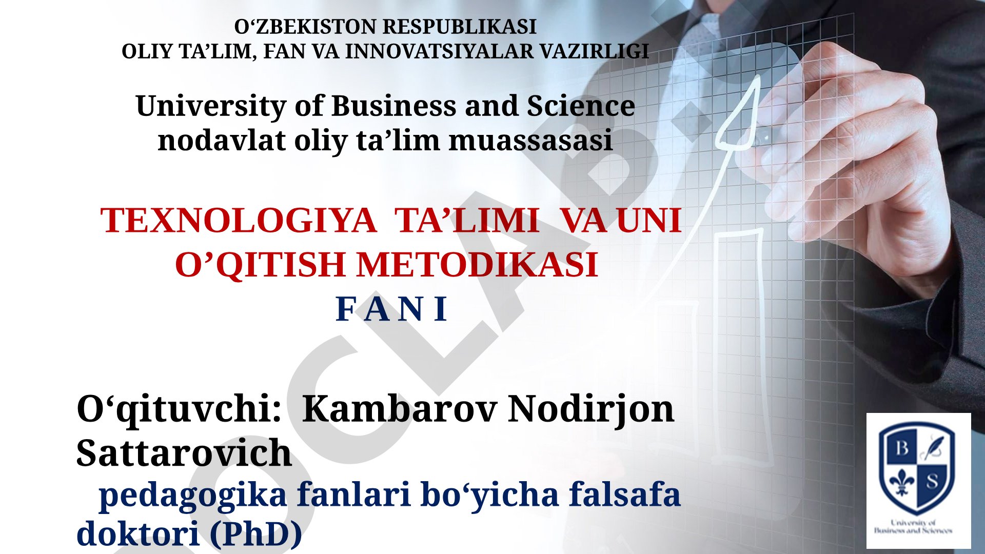 Applikatsiya darslarini tashkil etish metodikasi