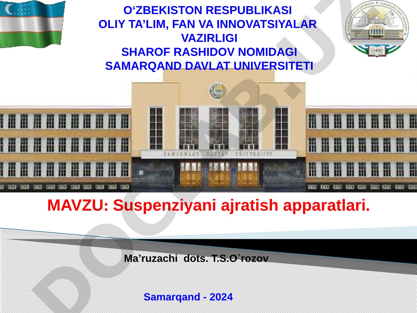 Suspenziyani ajratish apparatlari