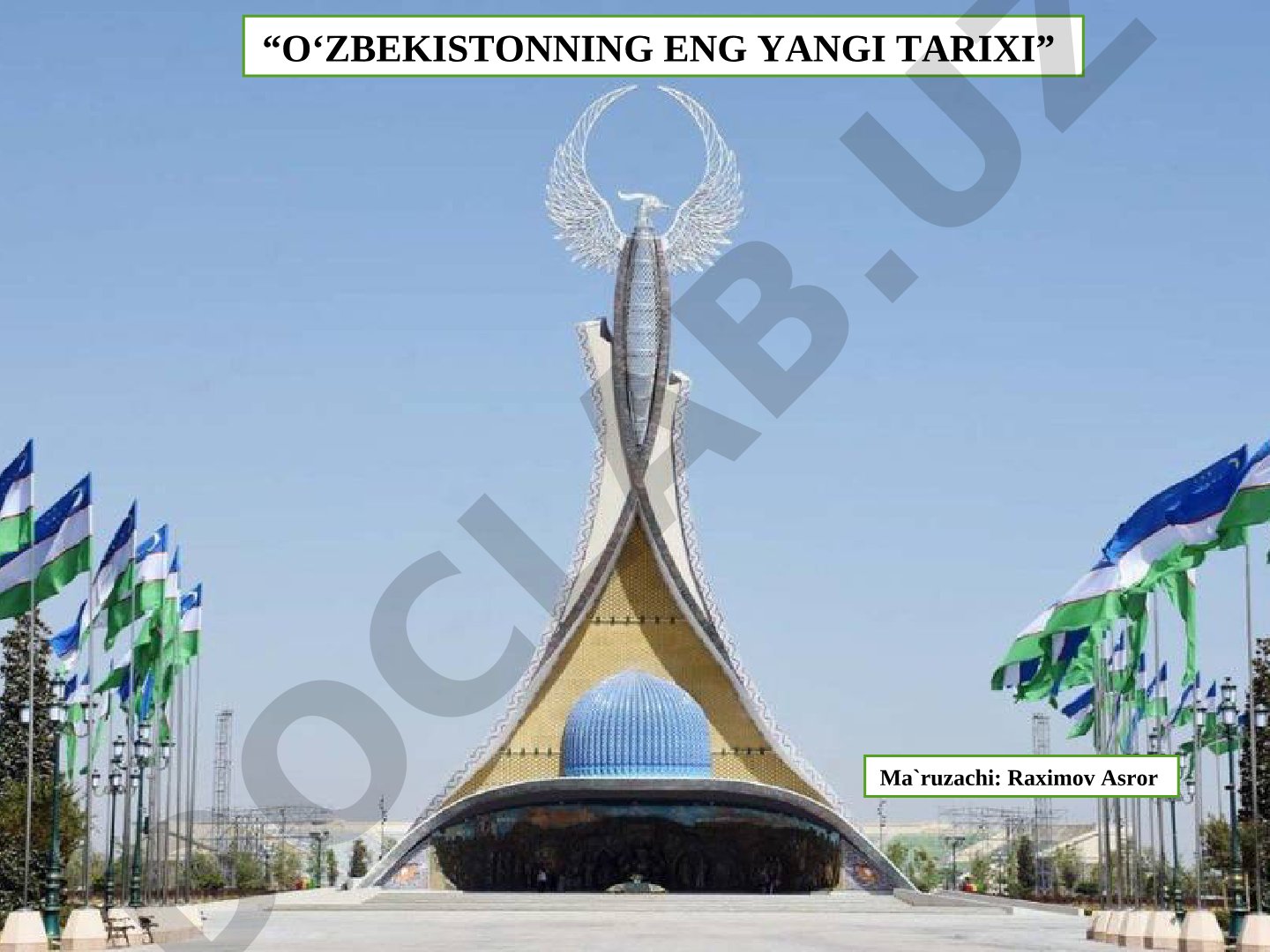 O‘zbekistonning eng yangi tarixi
