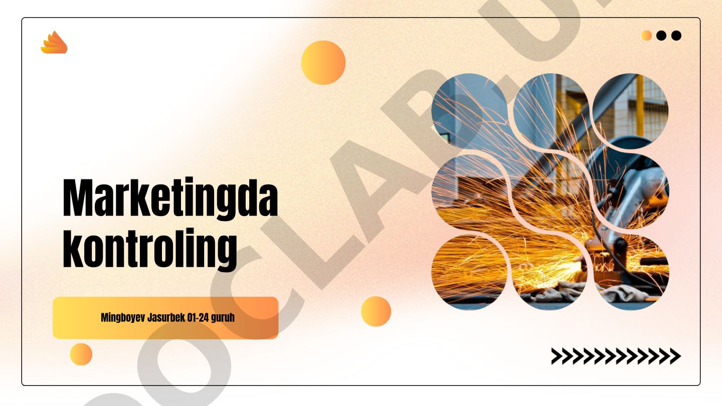 Marketingda kontrolingning asosiy tushunchalari va jarayonlari