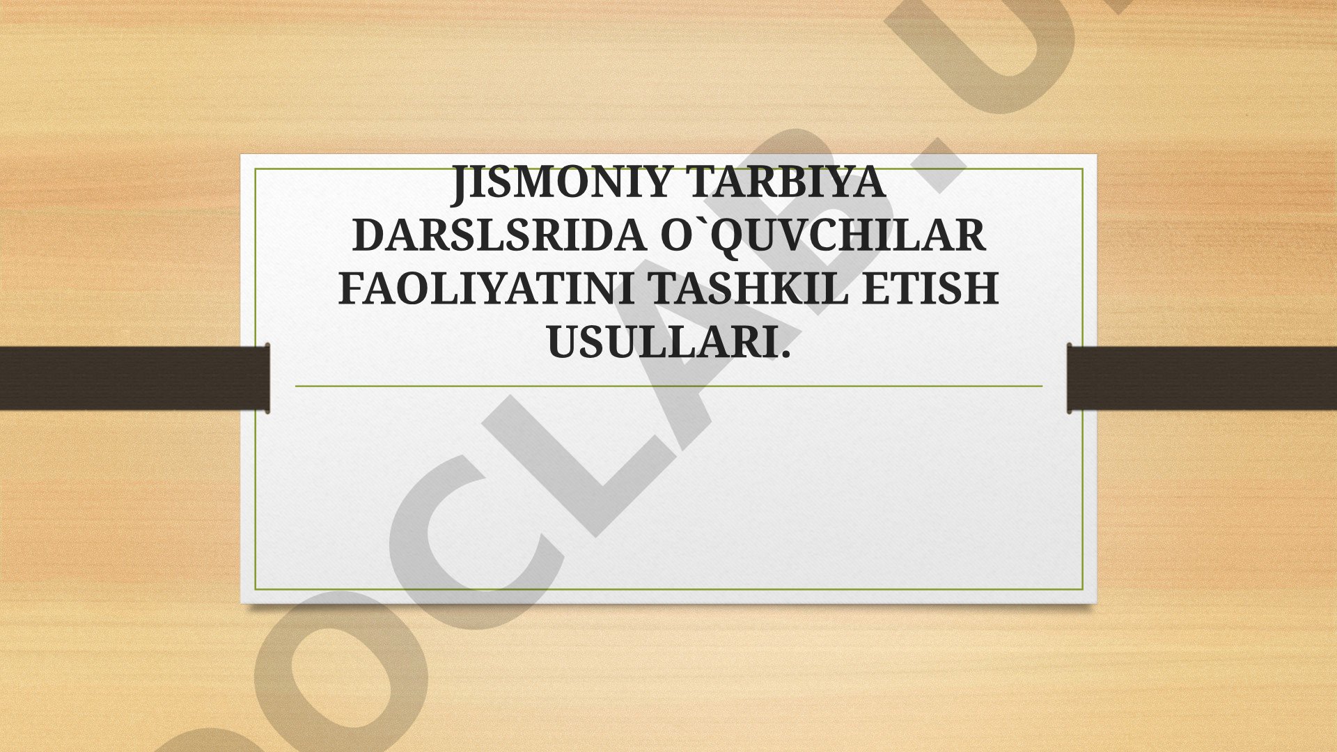 Jismoniy tarbiya darslarida o'quvchilar faoliyatini tashkil etish usullari