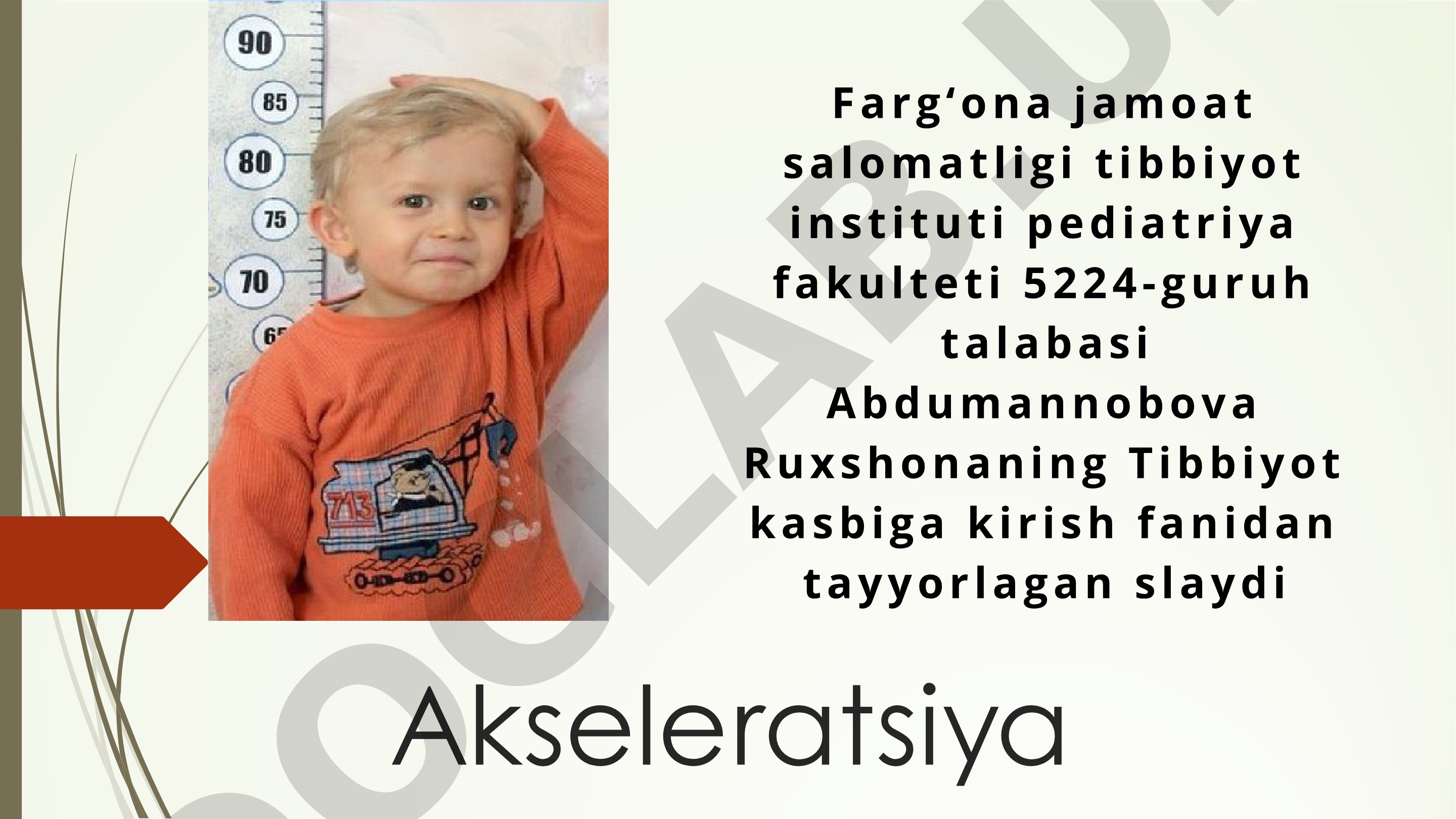 Akseleratsiya va bolalar o'sishidagi tezlashuv