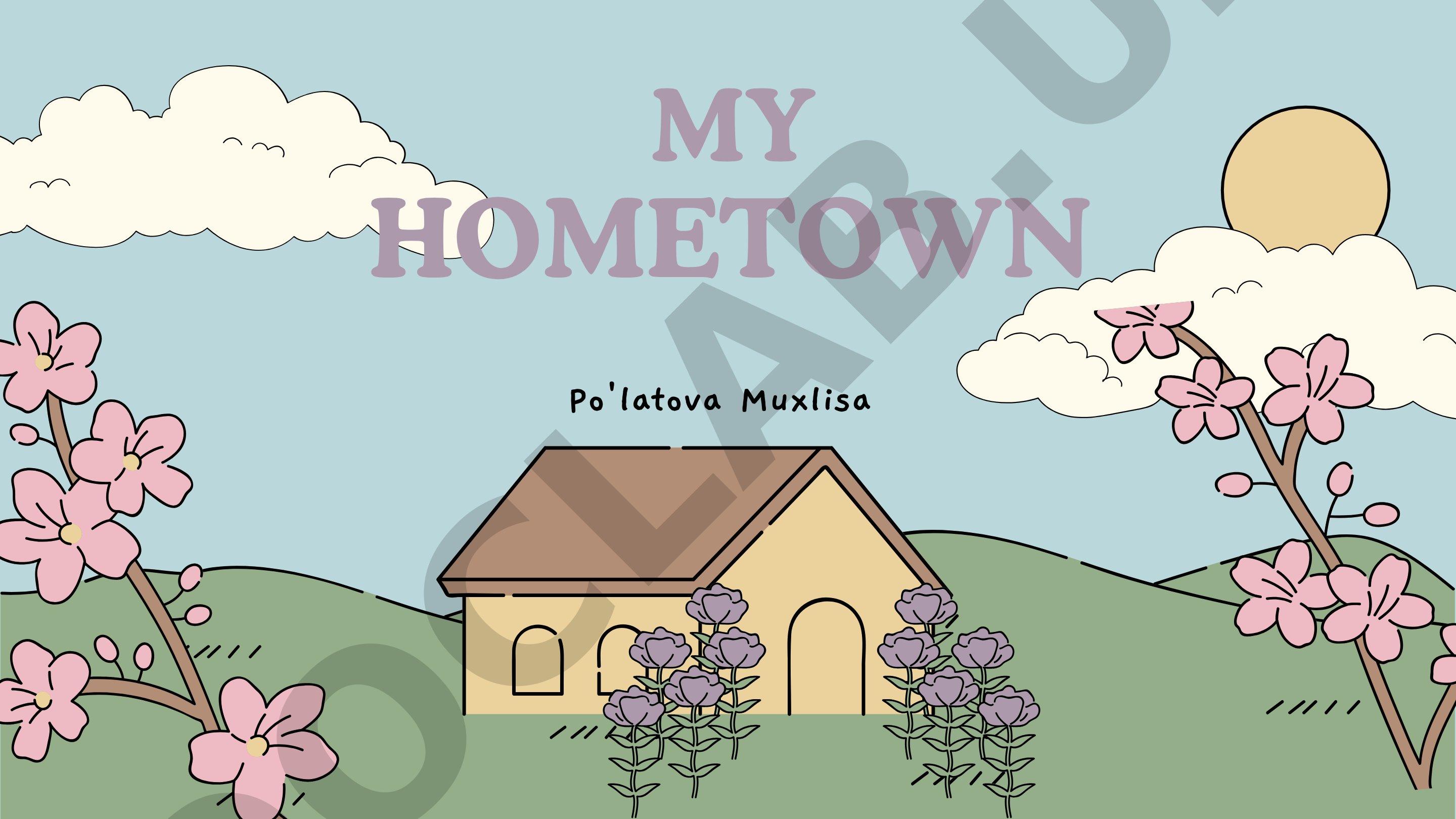 List of places in a town with English and Uzbek translations