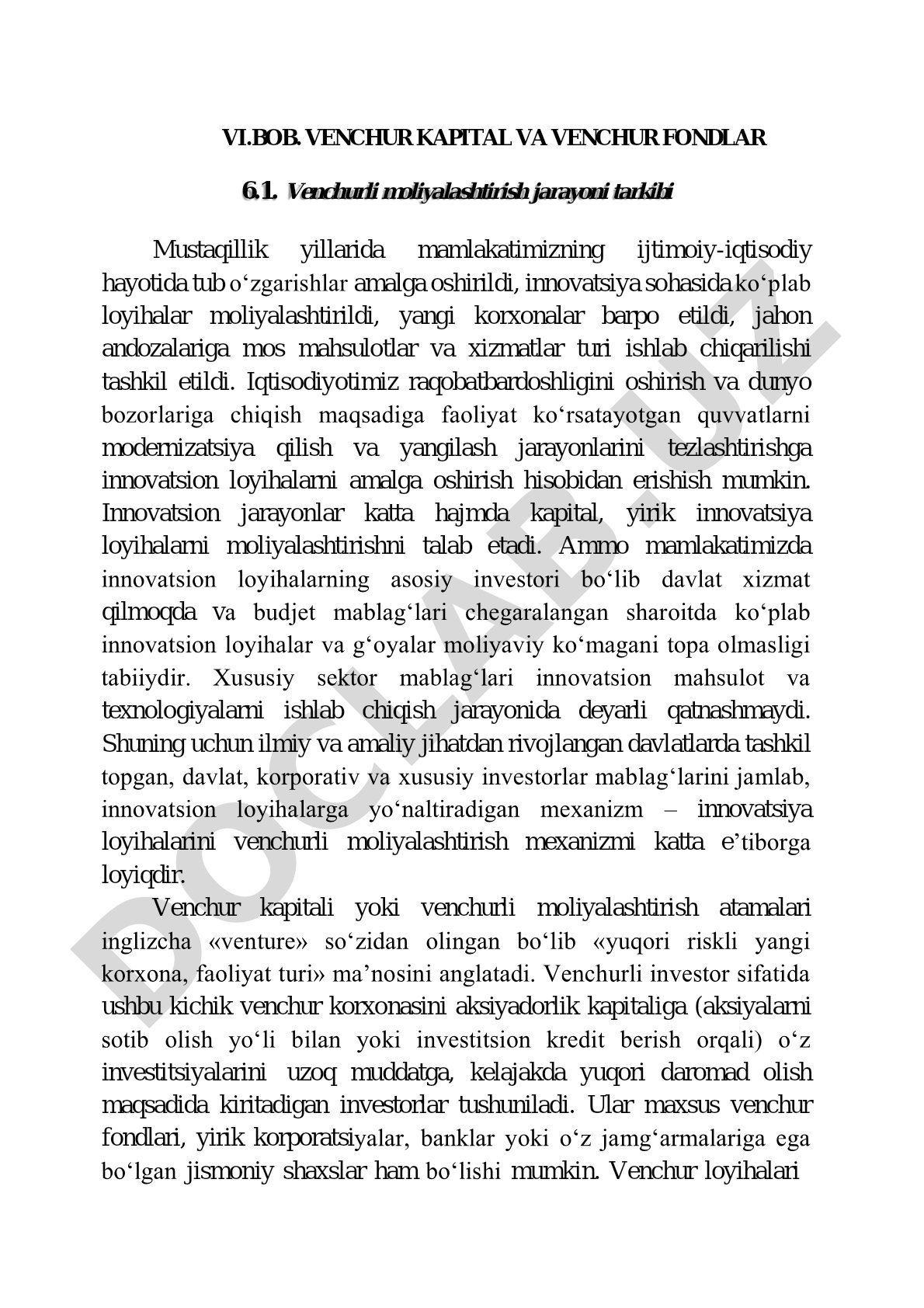 Venchur kapital va venchur fondlar
