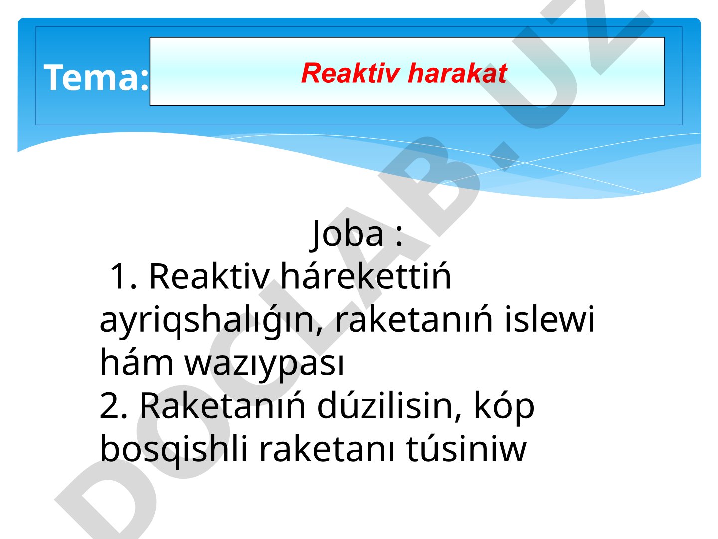 Reaktiv háreket