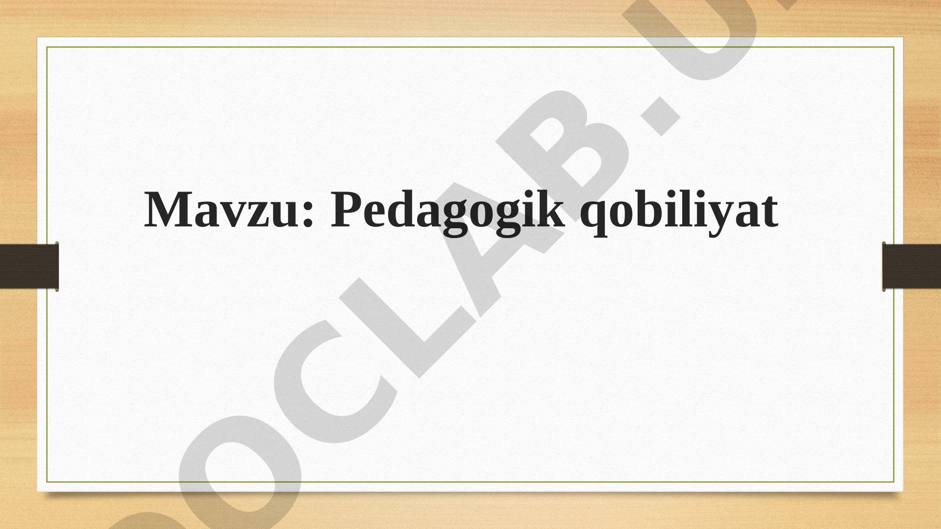 Pedagogik qobiliyat