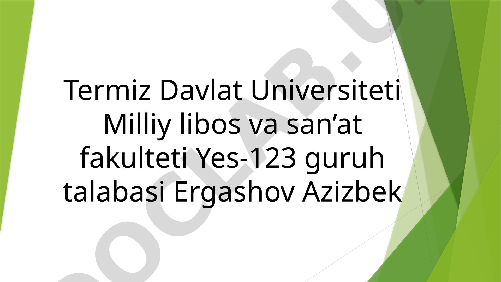 Zamonaviy to'quvchilik ishlab chiqarish texnologiyasining rivojlantirish istiqbollari