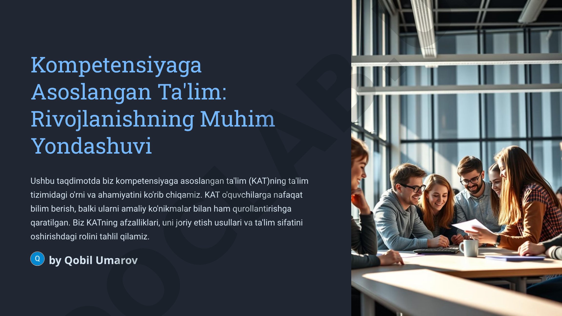 Kompetensiyaga Asoslangan Ta'lim: Rivojlanishning Muhim Yondashuvi