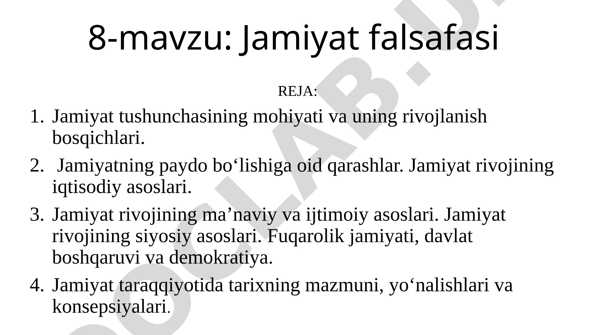 Jamiyat falsafasi