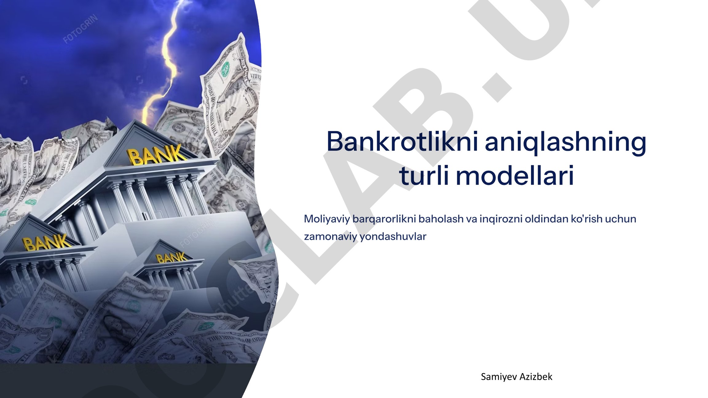 Bankrotlikni aniqlashning turli modellari