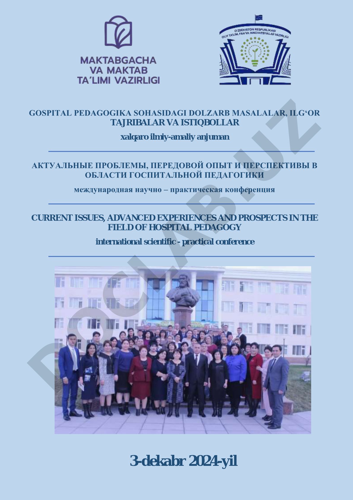Gospital pedagogika sohasidagi dolzarb masalalar, ilg‘or tajribalar va istiqbollar