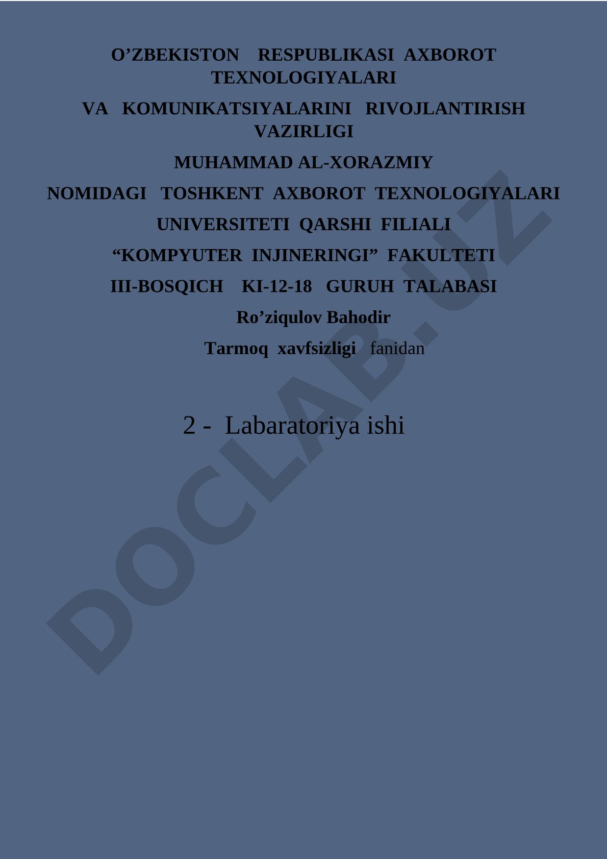 Tarmoqlarni qism tarmoqlarga ajratish